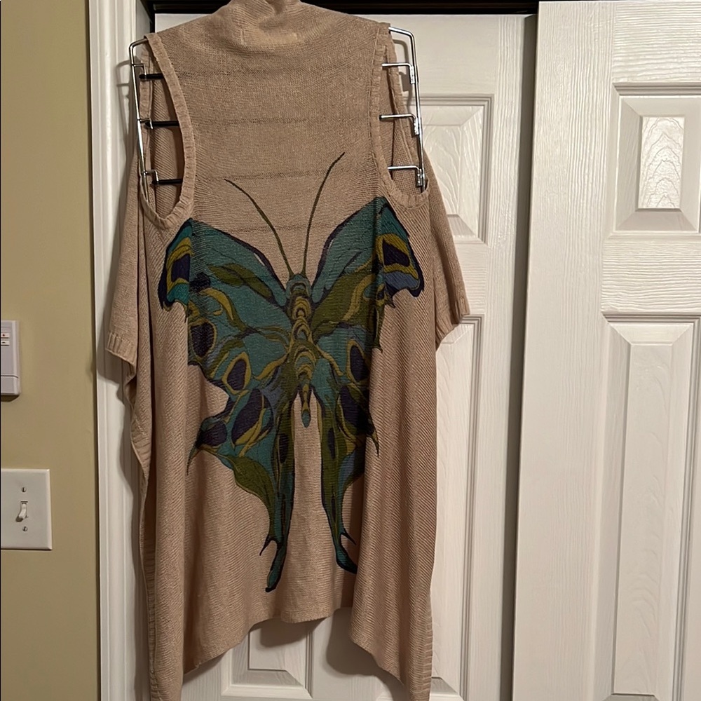 Sparrow Large never worn Tan Knit Shrug vest
